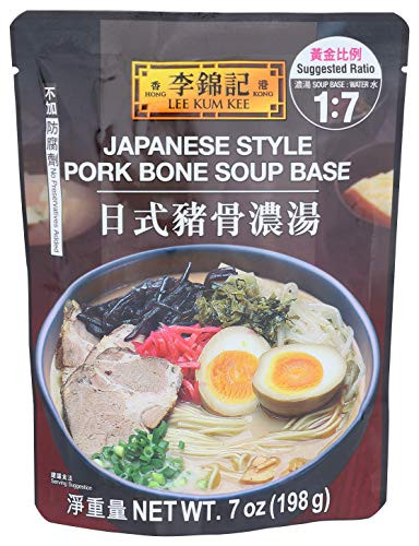 Lee Kum Kee Japanese Style Pork Bone Soup Base, 7 Ounces, Zero Added Preservatives -Pack of 6-