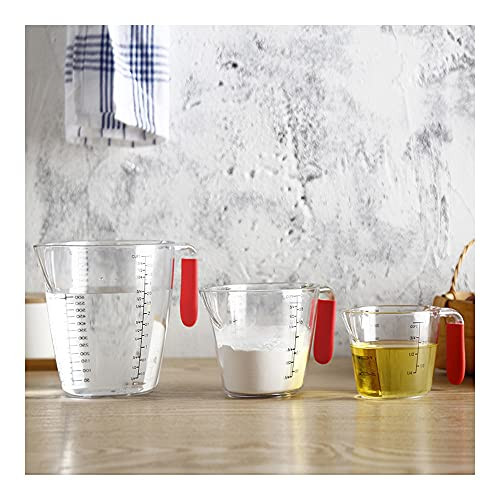 Measuring spoons set-measuring spoons - Spoons Set, Stackable Kitchen Tools and Gadgets for Dry and Liquid Ingredients for Baking -Color : Red-