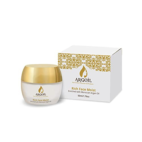 Argoil Rich Face Moist - Enriched with Moroccan Argan Oil and Collagen Boosting, Moisturizing Face Cream, 50ml