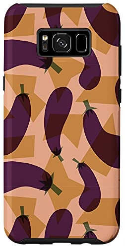 Galaxy S8 plus Eggplants Abstract Geometric Orange Background Case