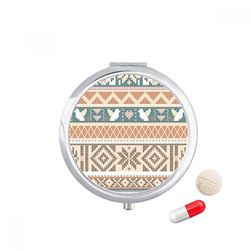 Octagonal Rhombus Triangle Pattern Pill Case Pocket Medicine Storage Box Container Dispenser