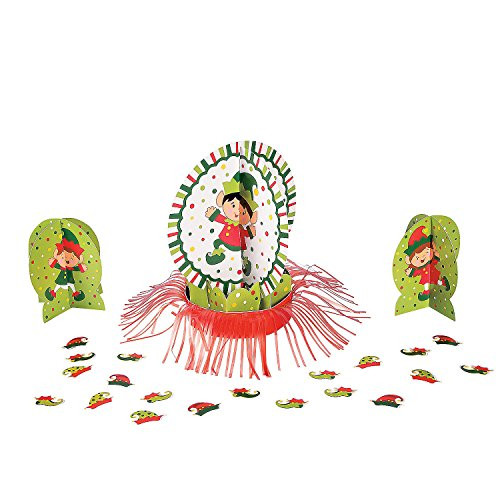 Fun Express - Elf Party Table D pluscor Kit -23pc- for Christmas - Party Decor - General Decor - Centerpieces - Christmas - 23 Pieces