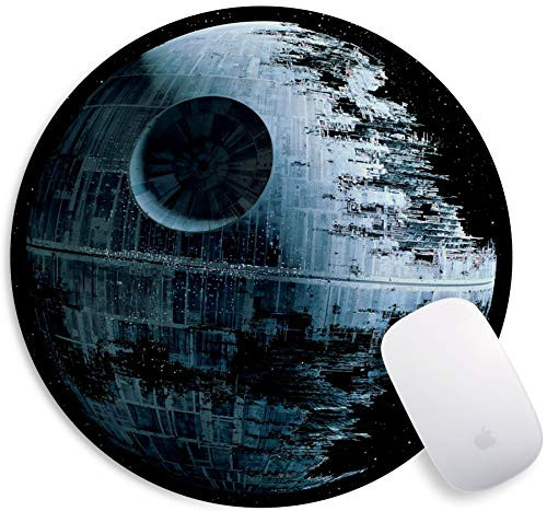 Death Star Mouse Pad Non Slip Rubber Mousepad Gaming Office Round Mouse Mat