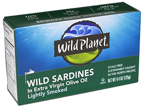 Wild Planet Wild Sardines in Extra Virgin Olive Oil, 3rd Party Mercury Tested, 4.4 Ounce -Pack of 6- Wild Planet Wild Sardines in Extra Virgin Olive Oil, 3rd Party Mercury Tested, 4.4 Ounce -Pack of 6-
