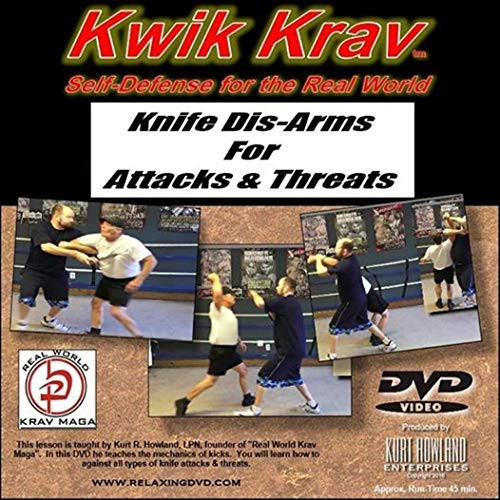 Knife Defense  and  DIS-ARMS for Attacks  and  Threats, Krav MAGA for Personal Protection Training DVD