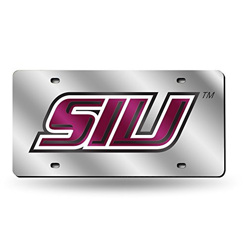 Rico Industries NCAA Southern Illinois Salukis Laser Inlaid Metal License Plate Tag, Silver Rico Industries NCAA Southern Illinois Salukis Laser Inlaid Metal License Plate Tag, Silver