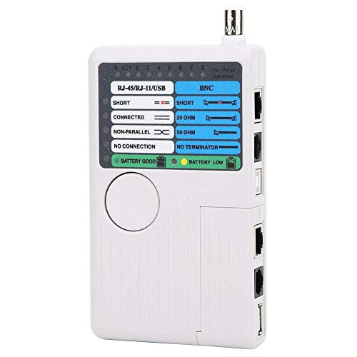 4-in-1 Portable Network Cable Tester RJ11/RJ45/USB/BNC Wire Line Meter Detector Professional Multifunctional Remote Network Cable Telephone Lines Tester