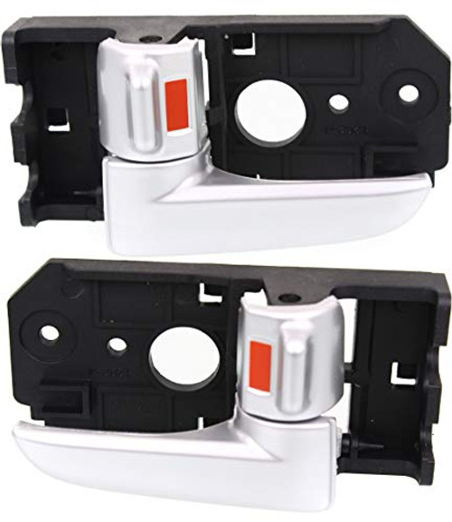 Garage-Pro Front or Rear Interior Door Handle Compatible with 2004-2009 Kia Spectra and 2005-2009 Kia Spectra5 Silver -Painted-, Plastic, Set of 2, Driver and Passenger Side