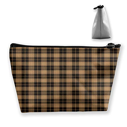 Brown Tartan Black Plaid Cosmetic Bag Cosmetic Case Toiletry Bag Travel Case Makeup Bag Organizer For Women Travel Gifts Brown Tartan Black Plaid Cosmetic Bag Cosmetic Case Toiletry Bag Travel Case Makeup Bag Organizer For Women Travel Gifts