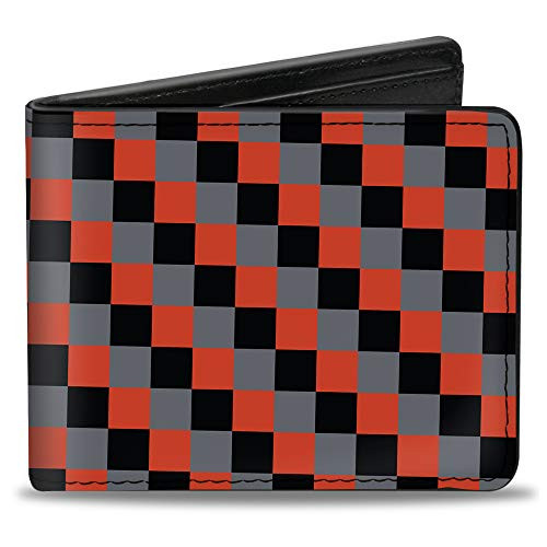 Buckle-Down Men's Standard Bifold Wallet Checkered, 4.0" x 3.5"