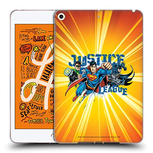 Head Case Designs Officially Licensed Justice League DC Comics Orange Burst Supreme Team Soft Gel Case Compatible with Apple iPad Mini -2019-