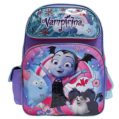 Disney Junior Vampirina New Cute Purple Girls' Large School Backpack- Hauntley