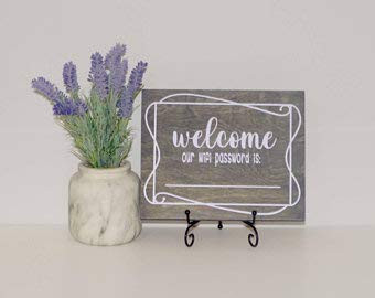 Welcome Our Wifi Password Is - Farmhouse Wood Welcome Sign Rustic Farmhouse Decor for the Home Sign - Wall Decorations for Living Room, Modern Farmhouse Wall Decor, Wall Sign with Solid Wood 10x12inch