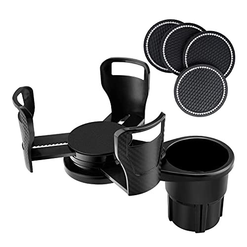 Car Cup Holder and Coaster Universal Auto Cup Insert Holder and Coaster Anti Slip Vehicle Interior Accessories