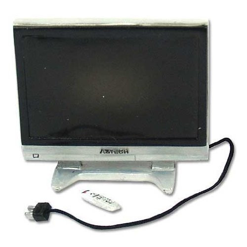 Dollhouse Miniature Modern Widescreen Television TV and Remote Control Dollhouse Miniature Modern Widescreen Television TV and Remote Control
