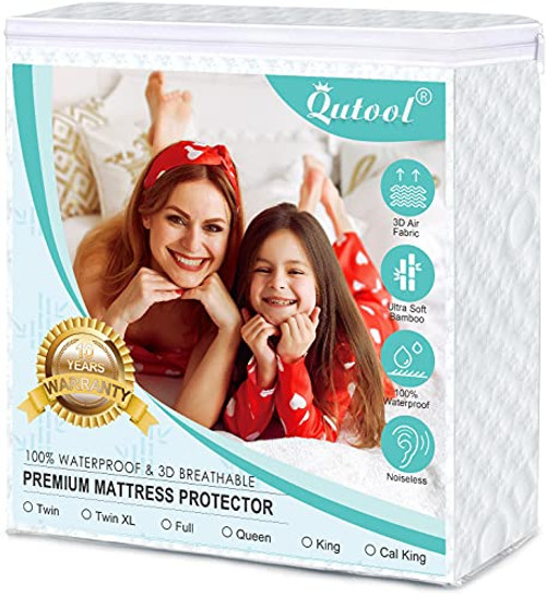 Bamboo Cooling Mattress Protector Full Size Waterproof Mattress Protector Hypoallergenic Mattress Pad Cover - Fabric Terry Top - Fitted 8"-21" Deep Pocket Bed Cover Breathable, Noiseless, Vinyl Free Bamboo Cooling Mattress Protector Full Size Waterproof Mattress Protector Hypoallergenic Mattress Pad Cover - Fabric Terry Top - Fitted 8"-21" Deep Pocket Bed Cover Breathable, Noiseless, Vinyl Free