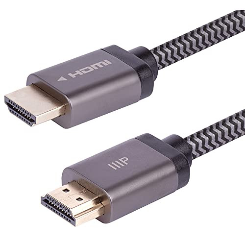 Monoprice 8K Certified Braided Ultra High Speed HDMI 2.1 Cable - 15 Feet - Black | 48Gbps, Compatible with Sony PS 5, PS 5 Digital Edition, Xbox Series X, and Xbox Series S