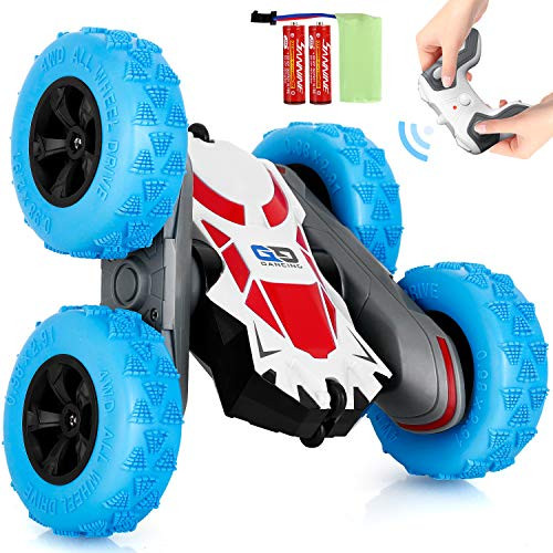 KingsDragon Remote Control Car, RC Stunt Car Toys for Kids with 2 Sided 360 Rotation for 3 4 5 6 7 8 Year Old Boys Birthday 