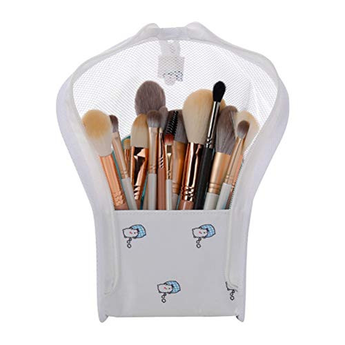 SHIEM Nylon Polyester Material Makeup Brush Bucket Holder Organizer Dustproof and Portable Lipstick Cosmetic Storage Box, Creative Gift for Desktop Supplies A Makeup Brush Holder