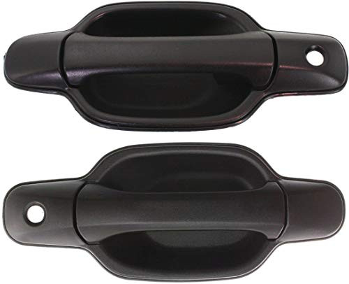 Garage-Pro Front Exterior Door Handle Compatible with 2004-2012 Chevrolet Colorado/GMC Canyon Textured Black, Set of 2, Driver and Passenger Side
