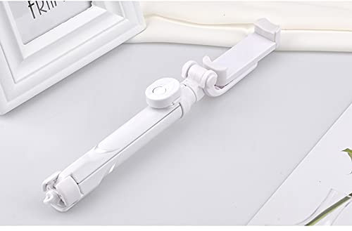 Wireless Bluetooth Selfie Stick Tripod with Remote Control Mobile monopod Selfie Stick Shutter -White-