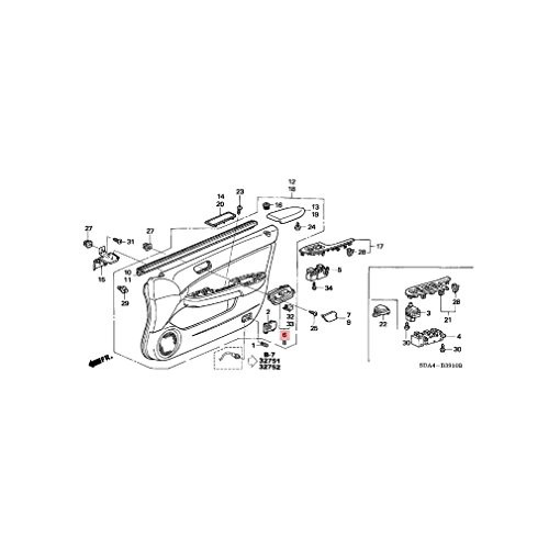 Genuine Honda 72120-SDA-A02ZD Door Handle Assembly