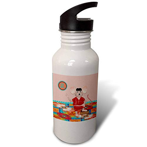 3dRose Image of Big Ear Rat, One Foot on Stool on Abstract Floor, Rat. - Water Bottles -wb-329173-2- 3dRose Image of Big Ear Rat, One Foot on Stool on Abstract Floor, Rat. - Water Bottles -wb-329173-2-