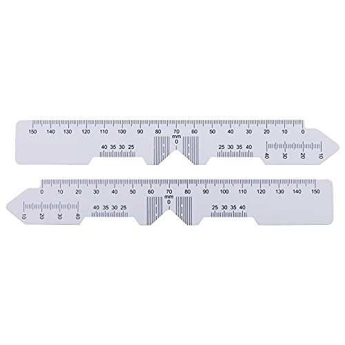 2 Pcs PD Ruler, Pupillometers for Measuring Pupillary Distance, Single PD or Dual PD Measurement Tool