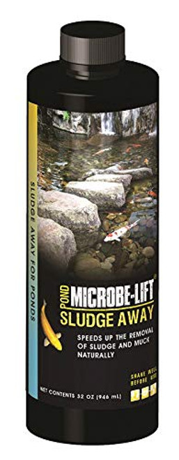 Microbe Lift 32-Ounce Pond Microbe-Lift Sludge Away MLXSAQ, Brown/A
