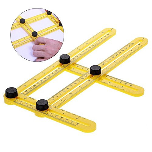New Ultra Adjustable Carpentry Carpenter Home Improvement Engineer Floor Wall Four Sided Folding Measuring Tool Multi-Angle Template Scale Ruler US Mechanic Architect Tool