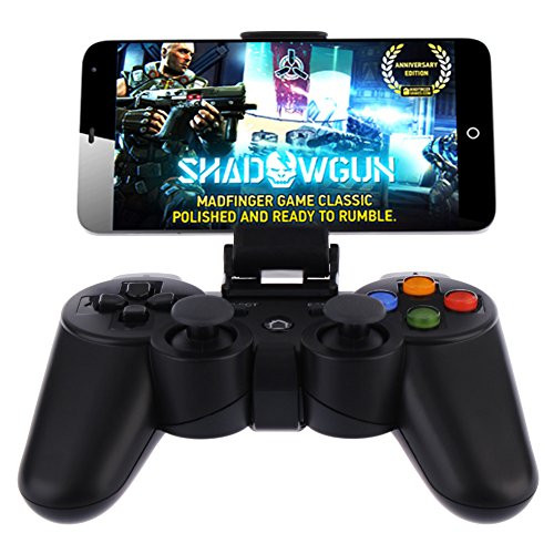 Android Wireless Game Controller, Baigeda Bluetooth Gamepad Joystick Remote for Android Devices -Phone/Tablet/Pad/TV/TV BOX/Samsung Gear VR/Fire Stick-, Rechargeable Joypad with Clip for Smartphone