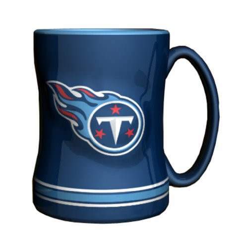 NFL Tennessee Titans Sculpted Relief Mug, 14-ounce, Navy Blue