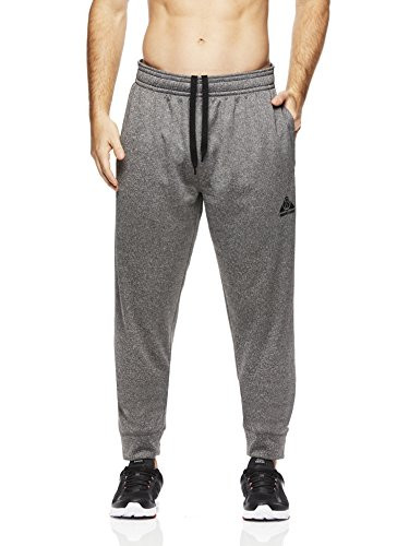 Above the rim Superhero Men's Fleece Jogger Pants- Track Pants for Men - Charcoal Heather Grey, X-Large