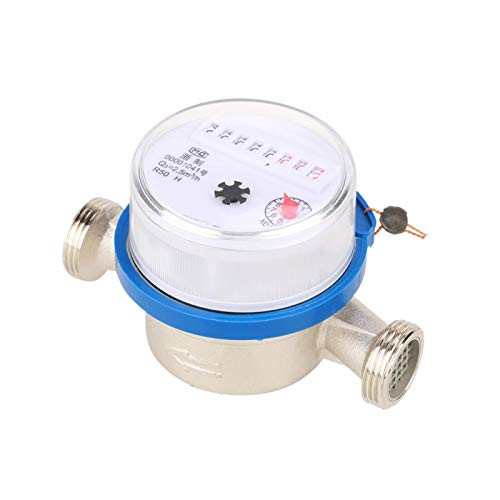 Asixxsix 15mm 1/2"Garden Home Plastic Cold Water Meter Single Water Flow Dry Meter Table Measuring Tools