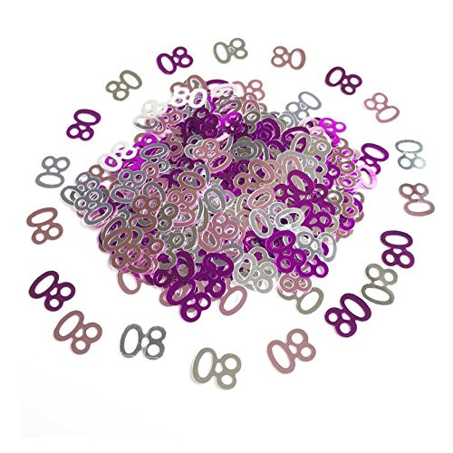 SHATCHI 14g 80th Pink Happy Birthday Party Glitz Table Confetti Sprinkles Decorations