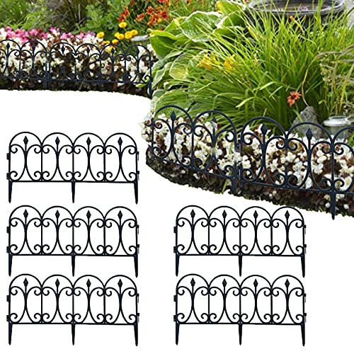Decorative Garden Fence Folding Fencing Patio Wire Border for Flower Landscape Folding Fencing Patio Wire Border Outdoor Rustproof Landscape Section Wrought Panel Decor Dog Barrier Black Decorative Garden Fence Folding Fencing Patio Wire Border for Flower Landscape Folding Fencing Patio Wire Border Outdoor Rustproof Landscape Section Wrought Panel Decor Dog Barrier Black