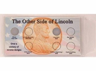 Edgar Marcus Other Side of Lincoln, Reverse Designs Specialty Coin Holder and Vinyl Sleeve Set