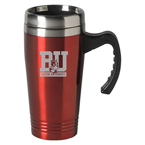 16 oz Stainless Steel Coffee Mug with handle - Boston University