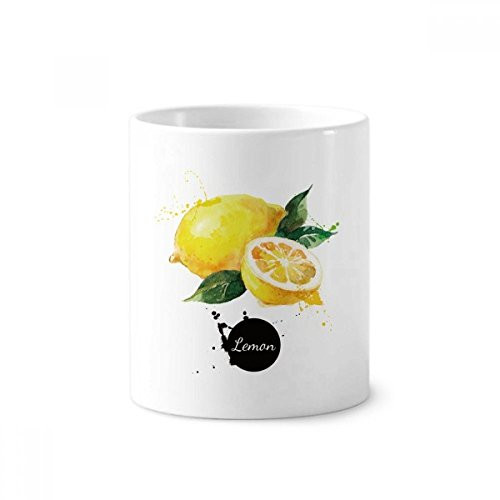 Lemon Fruit Tasty Healthy Watercolor Toothbrush Pen Holder Mug Ceramic Stand Pencil Cup