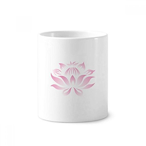 Plant Flower Lotus Flower Pink Pattern Toothbrush Pen Holder Mug Ceramic Stand Pencil Cup
