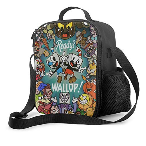 Portable Insulated Lunch Box Cup-Head Lunch Bag Lunch Sack Cooler Tote Bag