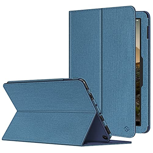 Fintie Case for All-New Amazon Fire HD 10 and Fire HD 10 Plus Tablet -Only Compatible with 11th Generation 2021 Release- - [Flex Stand- Premium Vegan Leather Multi-Angle Folio Cover, Twilight Blue