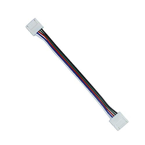 MKCUXC LHM 10mm RGBW PCB Connector 5 Pin Core Wire Cable for LED Strip -J- -Color : 02-