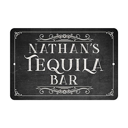 Pattern Pop Chalkboard Look Tequila Bar Metal Room Sign