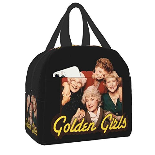 The Golden Girl Insulated Lunch Bag, Reusable Lunch Box For Office Work School Picnic Beach, Leakproof Cooler Tote Bag Freezable Lunch Container