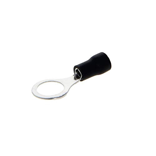Fielect 100pcs RV2-8 Pre Insulated Ring Type Copper Crimp Terminals AWG16-14 Wire Connector Black Fielect 100pcs RV2-8 Pre Insulated Ring Type Copper Crimp Terminals AWG16-14 Wire Connector Black