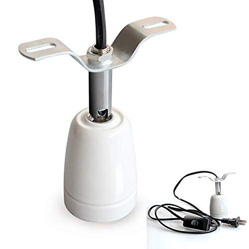 Clamp Lamp Fixture for Reptiles, Heat Lamps Holder Stand with 360Rotatable Clip  and  Power Adapter for Lizard Turtle Snake Aquarium