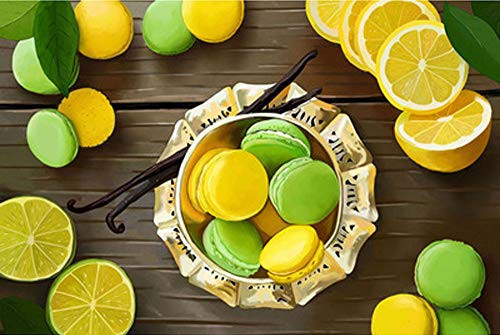 JRZSZMD Jigsaw Puzzles,1000 Pieces Jigsaw Puzzles Floor Puzzle Intellectual Game Learning Education Decompression Toys for Adults Kids - Lemon Dessert