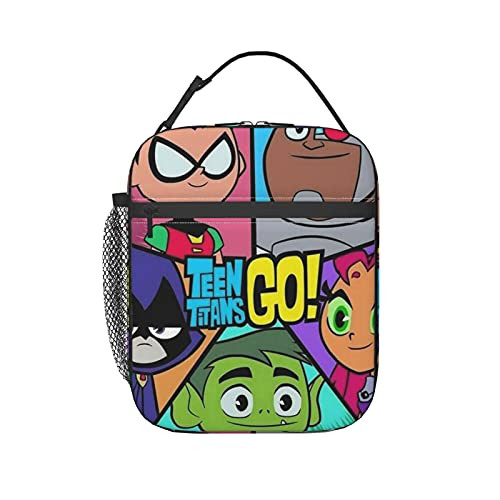 Teen Titans Go Insulated Lunch Bag Reusable Lunch Box For Office Work School Picnic Beach Leakproof Cooler Tote Bag Freezable Lunch Bag For Adult Boys Girls Teen Titans Go Insulated Lunch Bag Reusable Lunch Box For Office Work School Picnic Beach Leakproof Cooler Tote Bag Freezable Lunch Bag For Adult Boys Girls
