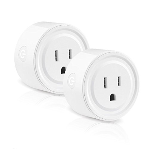 WiFi Smart Plug Works with Alexa, Mini Smart Outlet Echo  and  Echo Plug, Google Home, Smart Home Devices, No Hub Required WiFi Mini Socket, WiFi Remote Plugs Control Your Devices from Anywhere -2 Pack-